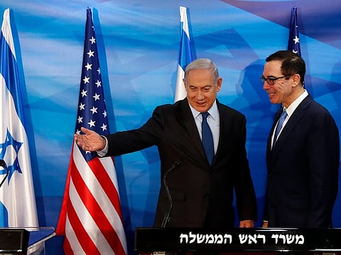 Mnuchin with Netanyahu.