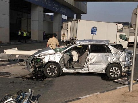 Car plunges off multi-storey car park at Dubai Airport cargo village  