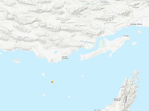 A 4.9 magnitude earthquake struck in the middle of the Arabian Gulf at 7.43pm on Thursday, according to the United States Geological Survey (USGS).