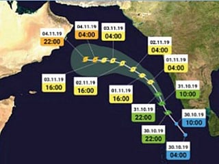 Kyarr weakens but a second cyclone is heading towards UAE