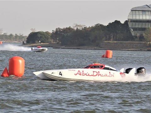 Team Abu Dhabi’s Shaun Torrente and Faleh Al Mansoori.