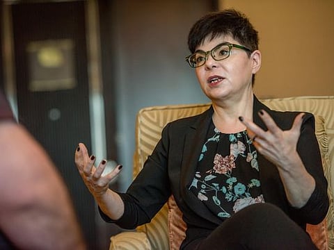 Diana Kelley, CTO Cyber security for Microsoft, during an interview at the Conrad Hotel. Dubai. Photo: Antonin Kélian Kallouche/Gulf News