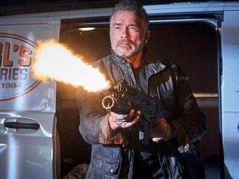 Arnold Schwarzenegger returns to the “Terminator” franchise in “Terminator: Dark Fate,” a sequel whose plot ignores the events of the last three sequels. MUST CREDIT: Kerry Brown/Skydance Productions/Paramount Pictures