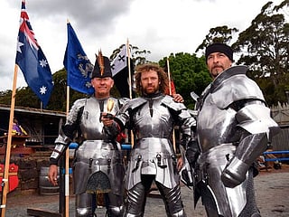 Medieval match: Australia and England face off in jousting tournament