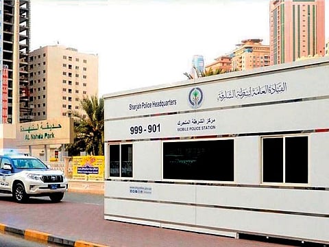 A mobile station of Sharjah Police. A Crime Prevention Team has been doing the rounds  of the emirate to zero in on suspects and bring down the crime rate.