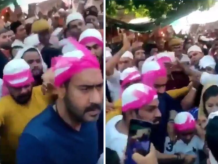 Actor Ajay Devgn and his young son Yug, visited the Ajmer Sharif dargah