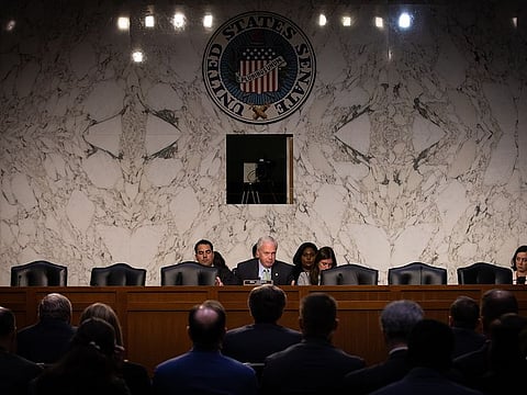 Senator Ron Johnson, a Republican from Wisconsin and chairman of the Senate Homeland Security committee, speaks during a hearing in Washington, D.C., U.S., on Tuesday, Nov. 5, 2019.