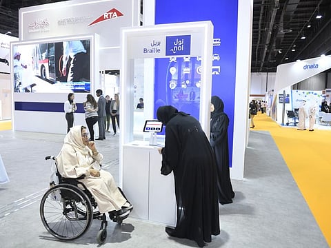 RTA exhibits Braille’s nol card, app at AccessAbilities Expo. 
COURTESY RTA