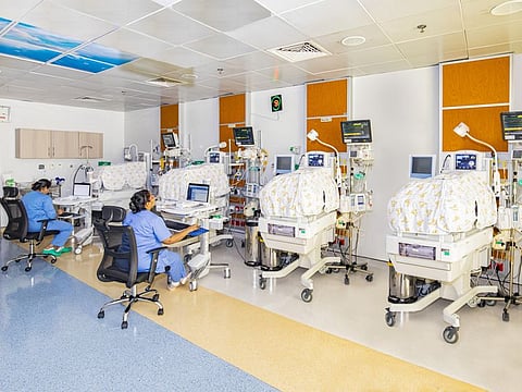 Arab family blessed with four twins in Khalifa hospital /Ajman 
COURTESY Khalifa hospital