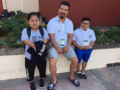 The tiny Himalayan kingdom of Bhutan has the smallest contingent that includes two athletes and coach Penjor Gyeltshen. 