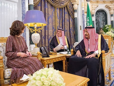 CIA director Gina Haspel meets with Saudi King Salman November 7, 2019.