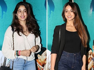 Photos: Bollywood beauties attend special screening of the film 'Bala'