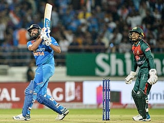 Rohit Sharma blitz flattens Bangladesh as India draw level