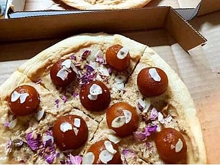 The gulab jamun pizza is a viral sensation