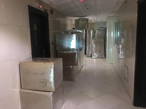 Household belongings of  Sharjah resident Kashif Mirza who hired Noor Al Fajar’s sister concern Amir Altaf Cargo to ship his belongings to Karachi in December 2018.