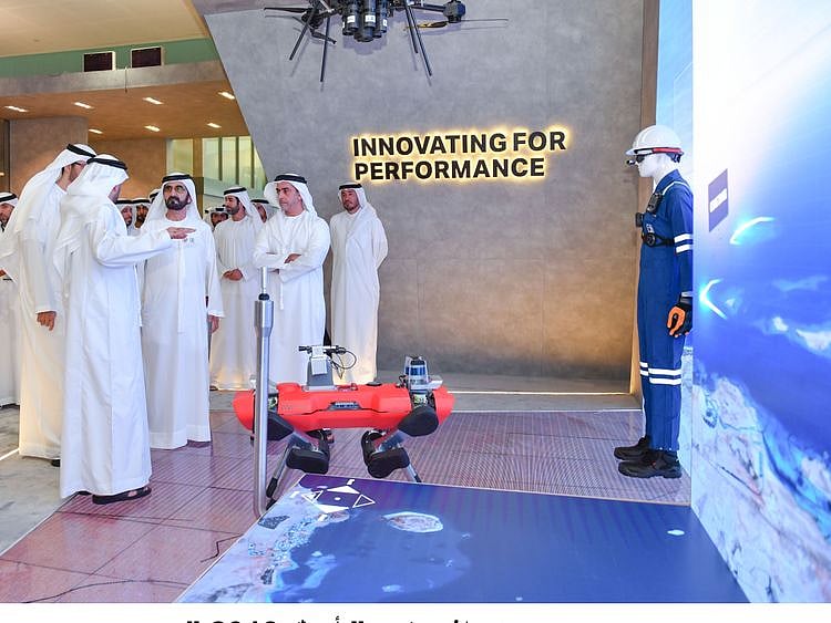Mohammad Bin Rashid visits Adipec