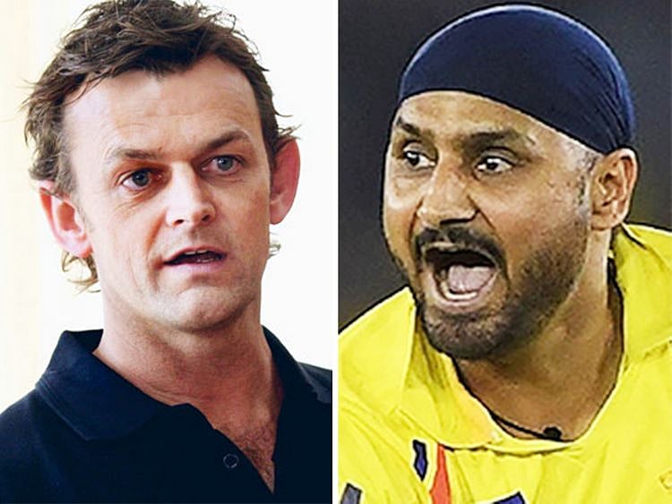 Adam Gilchrist and Harbhajan Singh