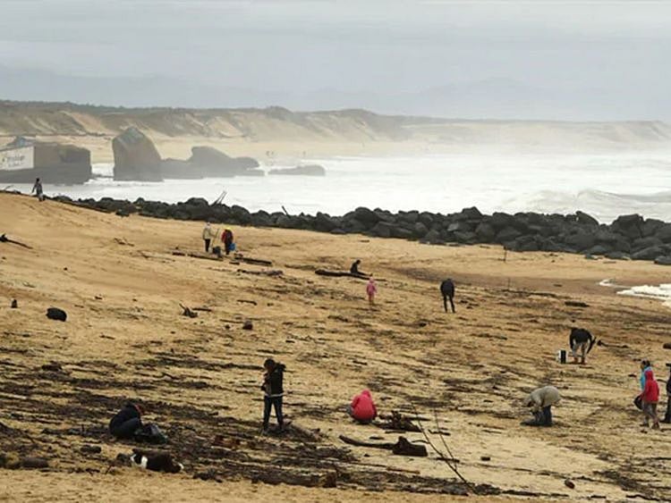 Beach in Capbreton, southwestern France, where cocaine packages have been found 