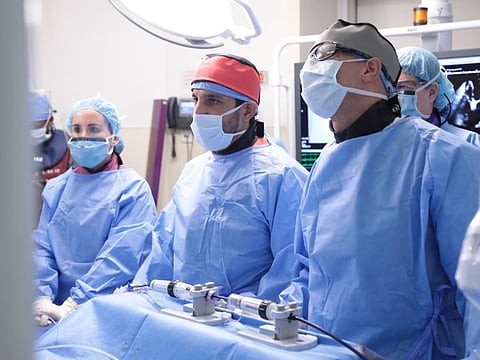 surgery for the patient who received the heart surgery at Cleveland Clinic Abu Dhabi. 
COURTESY Cleveland Clinic