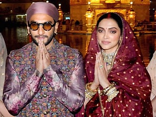 Photos: Ranveer Singh and Deepika Padukone visit Golden Temple on wedding anniversary