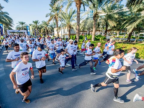 Runners set off for the 2019 Emirates NBD Unity Run at Dubai Silicon Oasis on Friday