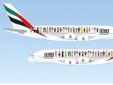  ‘Year of Tolerance’ Emirates plane will showcase bespoke illustrations.