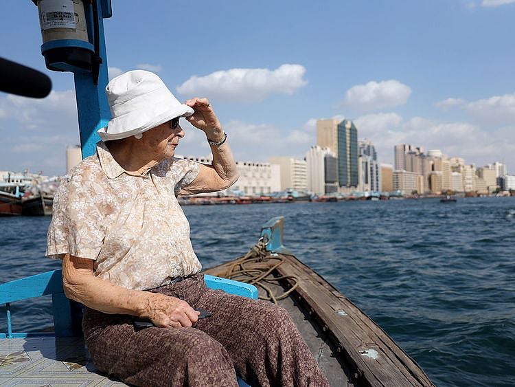 Lady Margaret on a Dubai abra