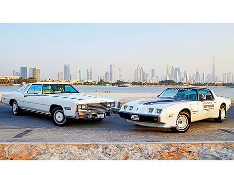 Mohammed is the proud owner of this 1978 Cadillac Eldorado and 1980 Trans Am Turbo Indy Pace Car