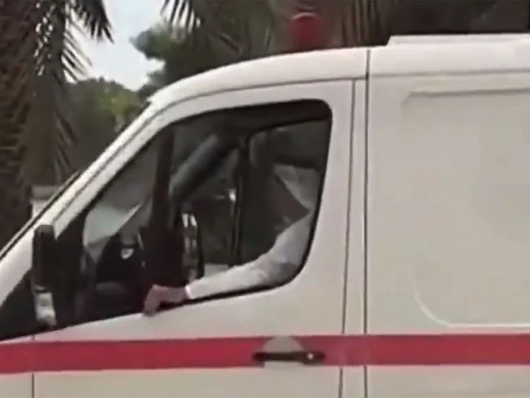 Sheikh Saif and ambulance