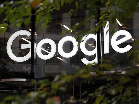 Google logo at their offices in Granary Square, London. Google is limiting how specifically politicians can target ads across its service.