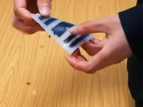 A screengrab from the University of Bristol video on ElectroSkin