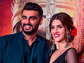 Arjun Kapoor and Kriti Sanon launch new song from Hindi film 'Panipat'