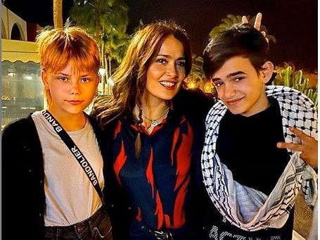 Lia McHugh, Salma Hayek and Zein Al Rafih