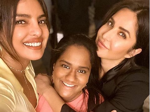 Priyanka Chopra-Jonas, Katrina Kaif and Arpita Khan -  Salman Khan's sister - at Rohini Iyer's birthday bash