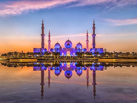Vibrant hues, Sheikh Zayed Grand Mosque Abu Dhabi