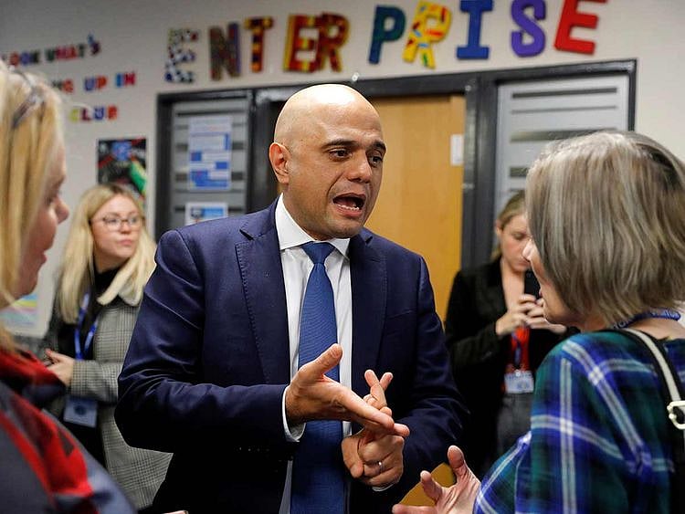 Britain's Chancellor of the Exchequer Sajid Javid 20191126