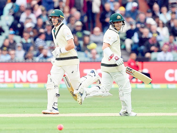 David Warner (R) and Marnus Labuschagne