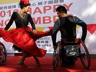 Taiwan's wheelchair athletes find love on the dance floor