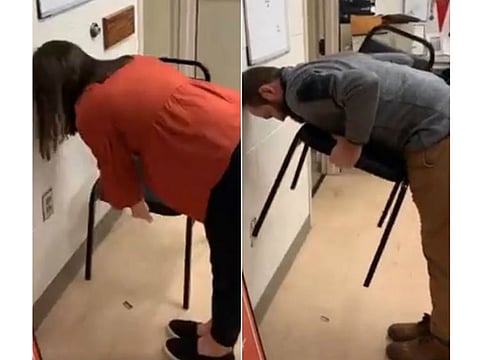 The "chair challenge" went viral online
