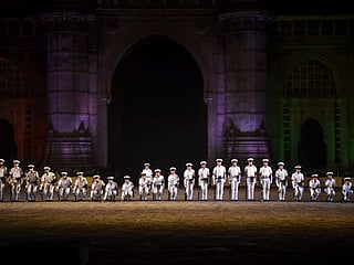 India: Navy personnel take part in rehearsal for Naval Day celebrations