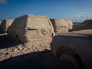 US: Sand cars replace sand castles at Miami art festival Art Basel