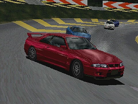 A screenshot of the original 'Gran Turismo' game. 
