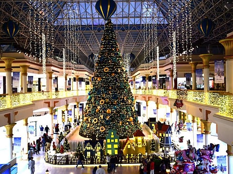 Decoration of Christmas at Wafi City, Dubai