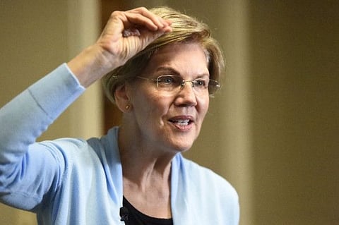 Democratic presidential candidate Elizabeth Warren