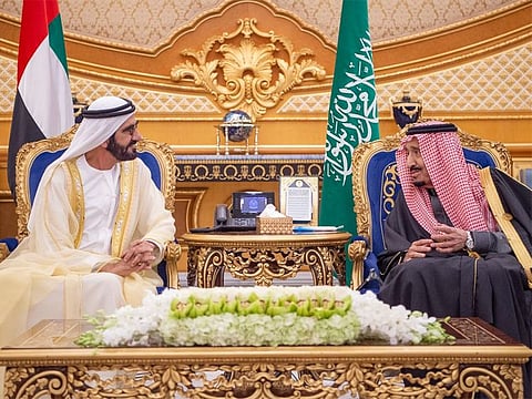 Saudi King Salman receives Sheikh Mohammad Bin Rashid in Riyadh