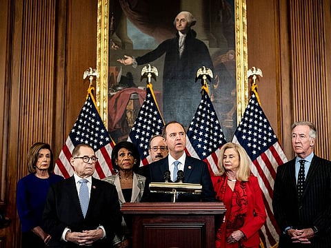 The US House of Representatives votes to impeach President Donald Trump for high crimes and misdemeanors