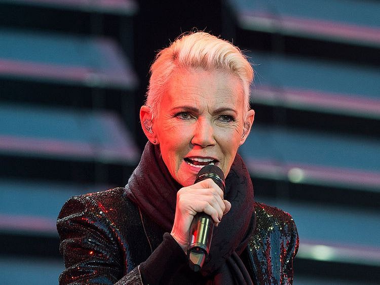 Marie Fredriksson, singer of the pop duo Roxette.