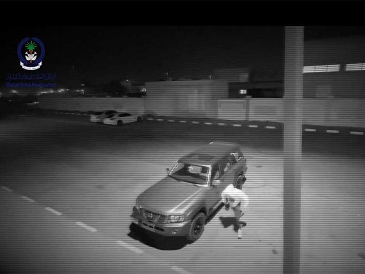 Sharjah car thefts CCTV