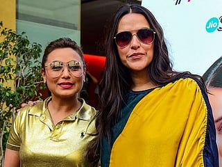 Photos: Rani Mukerji spotted at Neha Dhupia's podcast show #NoFilterNeha Season 4