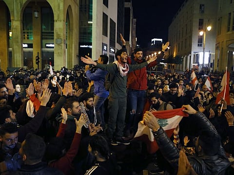 The aid meeting comes as widespread protests against the Lebanese political class continue.